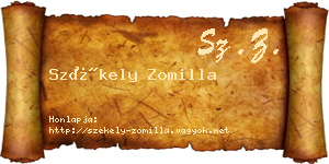 Székely Zomilla névjegykártya